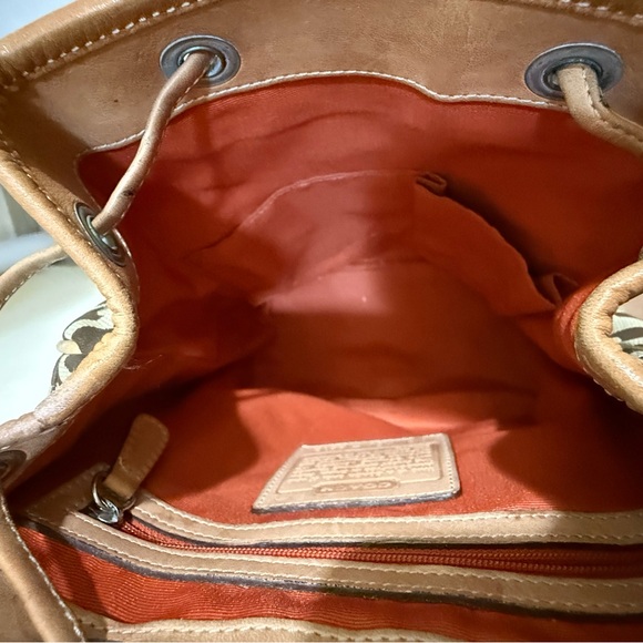 Vintage Coach Brown and Tan Signature Jacquard Backpack main image 7